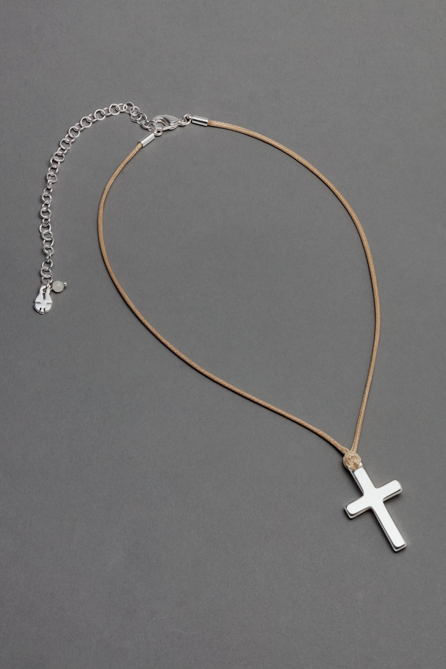 chord cross choker necklace